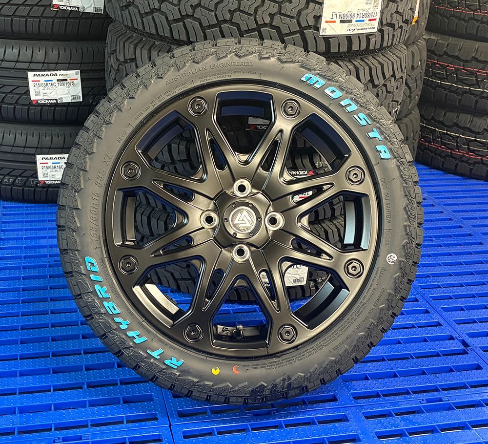 デリカミニ タイヤホイールセット ホワイトレター MONSTA RT HYBRID 165/60R15 15インチ MUD-X