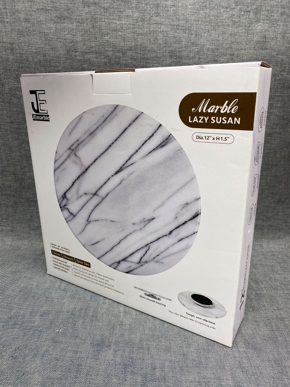 JE marble 大理石ケーキ回転台 30cm ホワイト