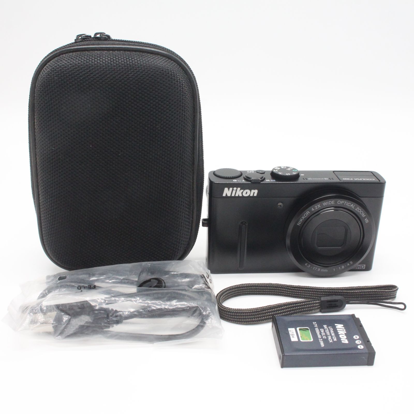 液晶保護フィルムあり・ポーチ付き！■極上品■ Nikon COOLPIX P300 ブラック