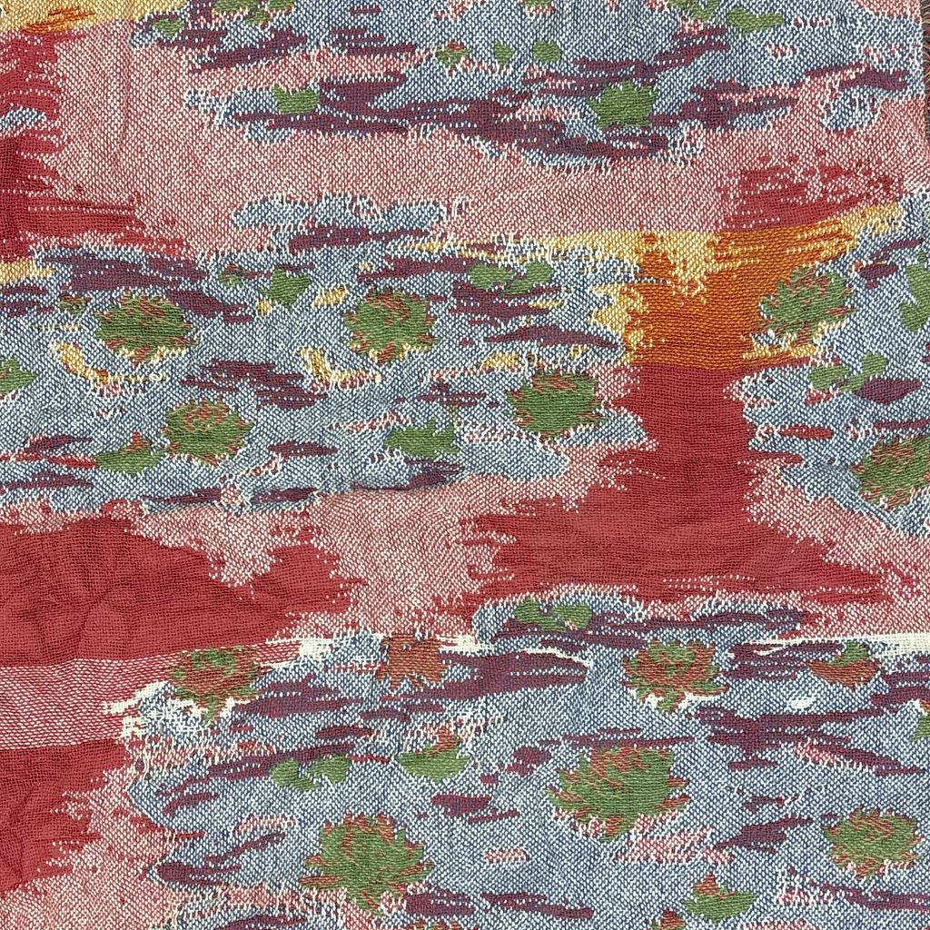 vintageラグ ブランケット マルチカバー タペストリー モネの庭 アート