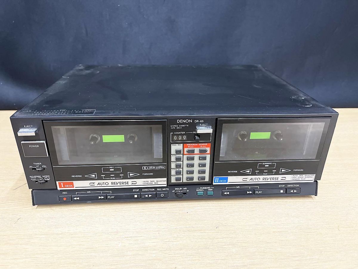【ジャンク品】 DENON デノン カセットデッキ 年代物 DR-65