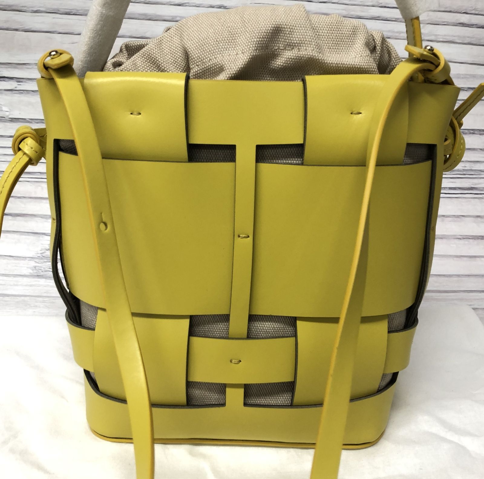 m001L X(80) ZANCHETTI ザンケッティ ウーブン バケット ショルダー 