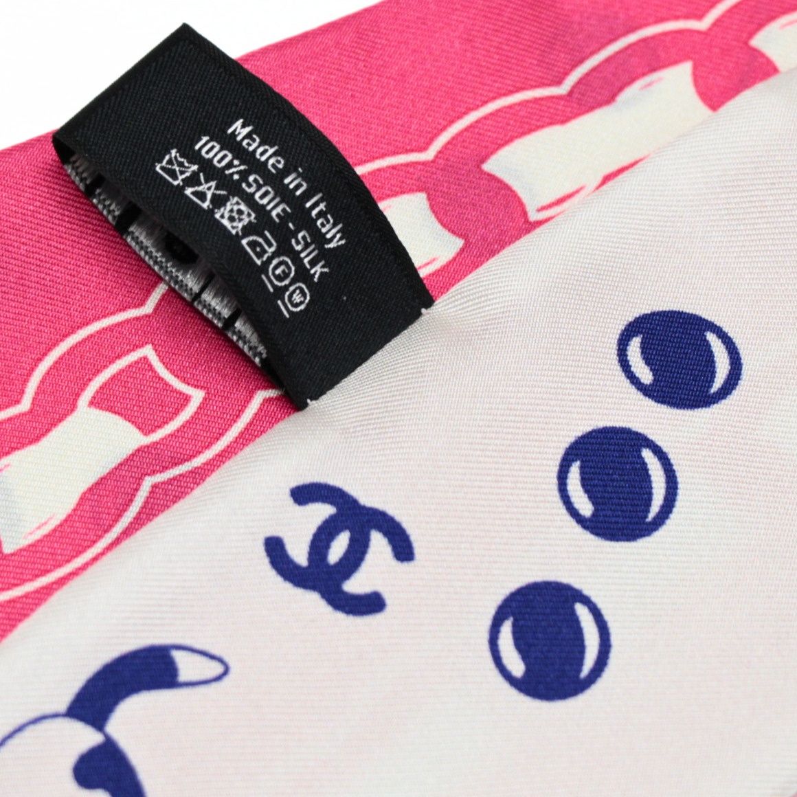 美品 シャネル CHANEL ツイリー スカーフ シルク100％ ピンク系