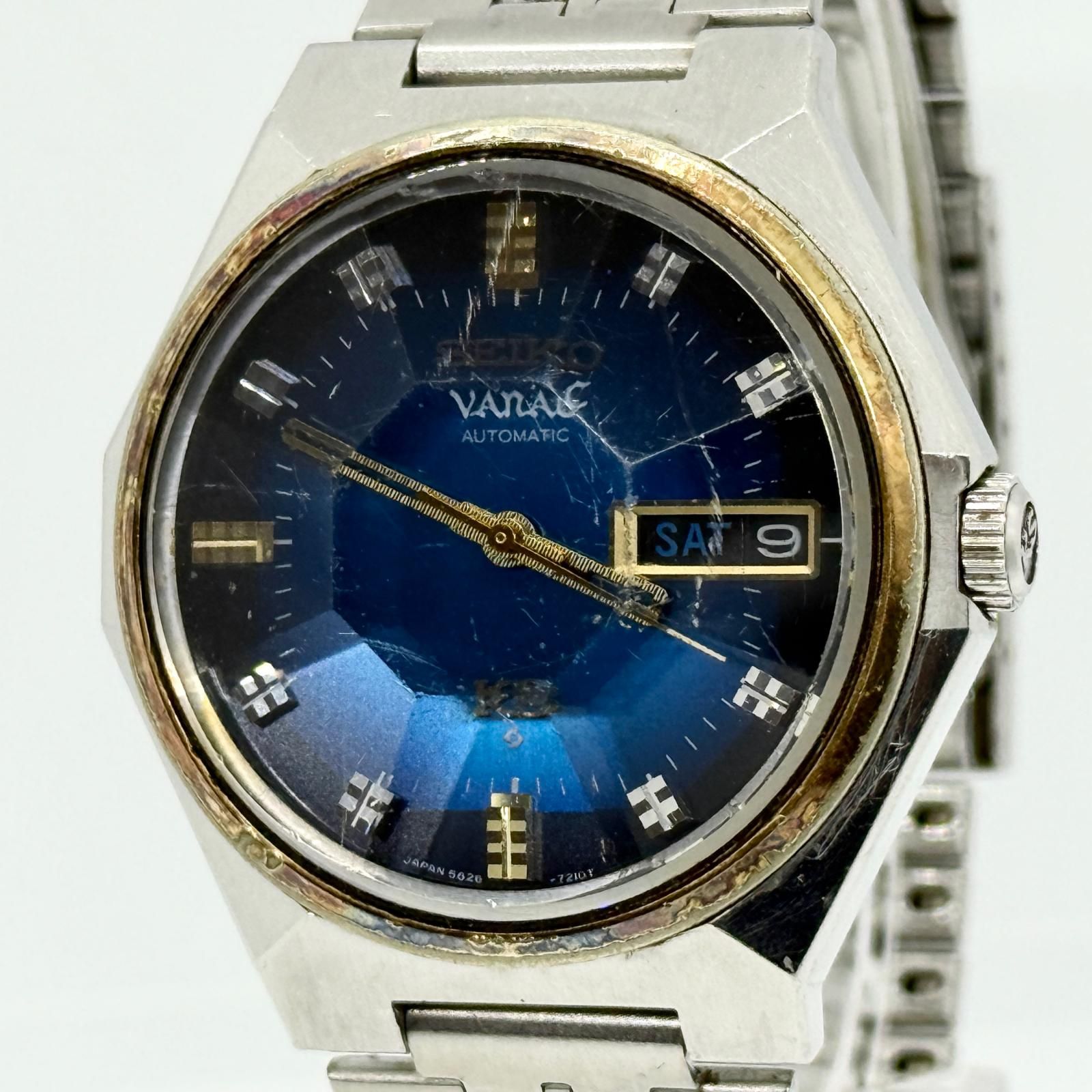 SEIKO セイコー KING SEIKO キングセイコー VANAC バナック デイデイト 5626-7180 ブルー AT メンズ 腕時計 稼働品