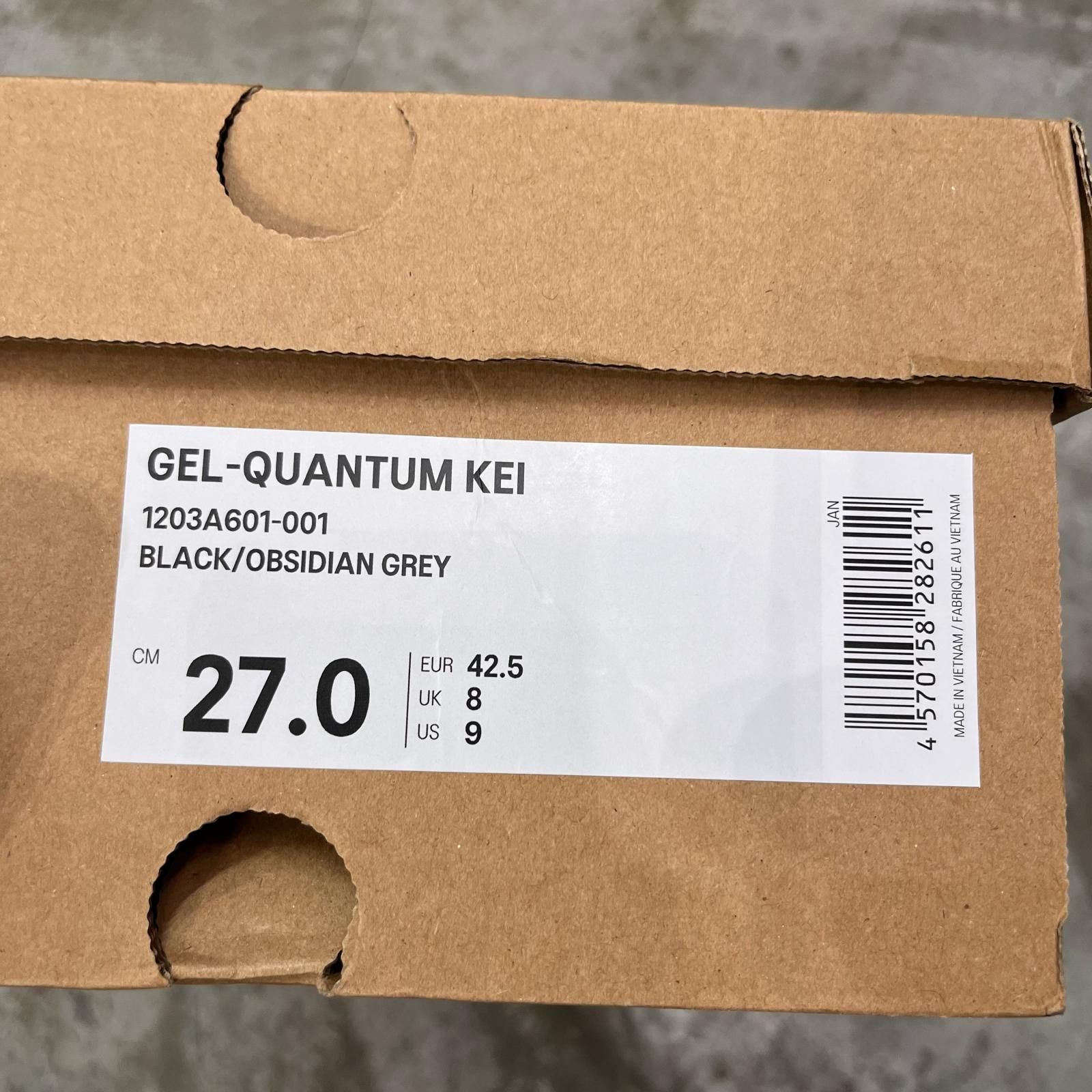 参考上代13200円 未使用 asics GEL-QUANTUM KEI Black/Obsidian Grey