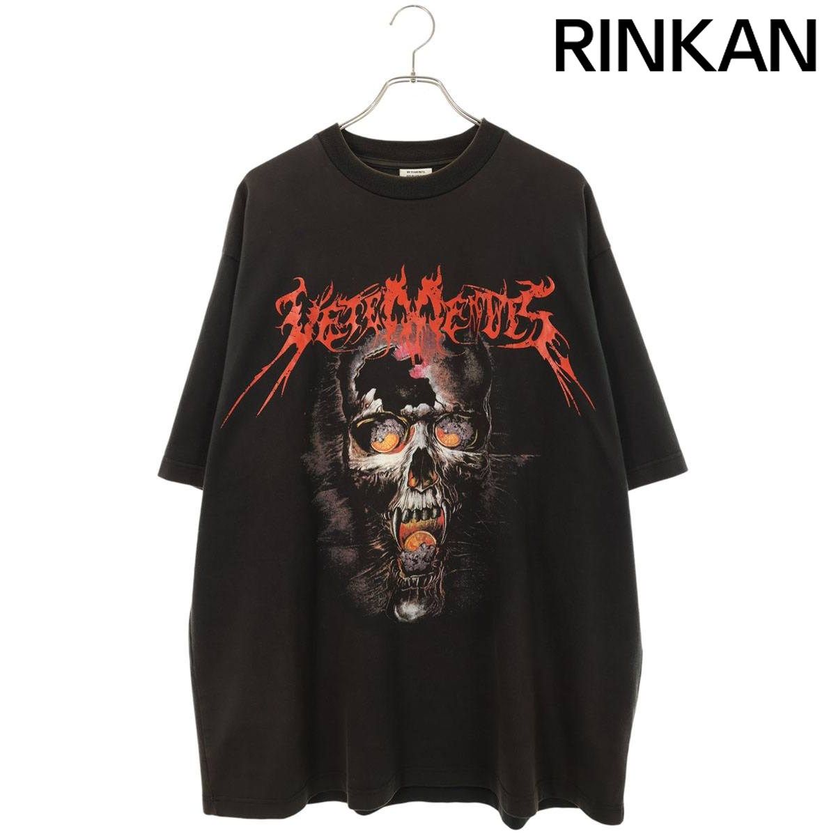 ヴェトモン 17AW OVERSIZED HEAVY METAL PRINT TEE MAH18TR34 オーバーサイズヘビーメタルスカルプリントTシャツ メンズ XS