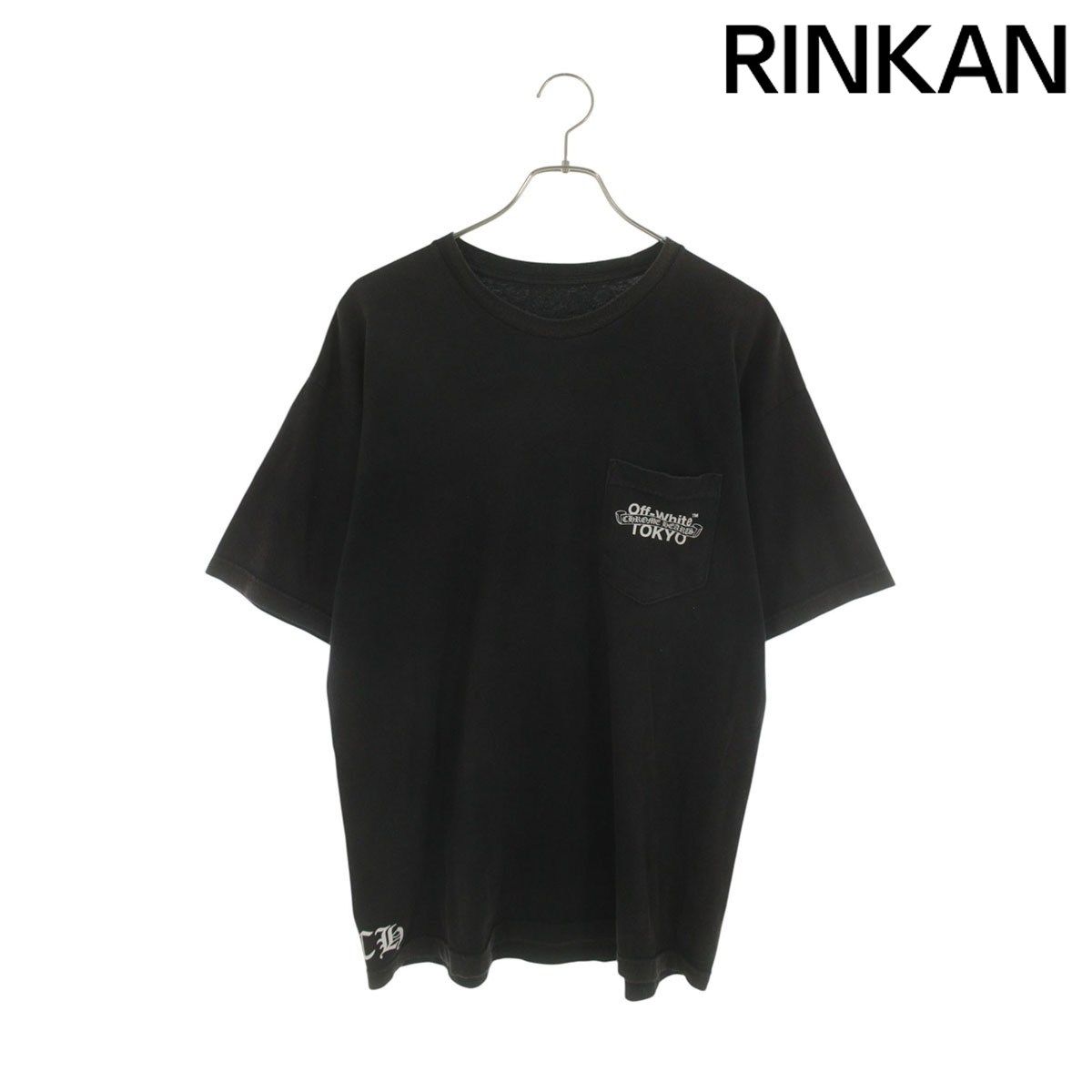 クロムハーツ ×オフホワイト OFF-WHITE OFF-WHITE TEE 東京限定プリントポケットTシャツ メンズ L