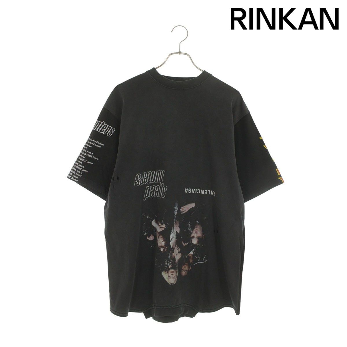 バレンシアガ 698811 TMVC9 スピードハンターズアップサイドダウンTシャツ メンズ 1