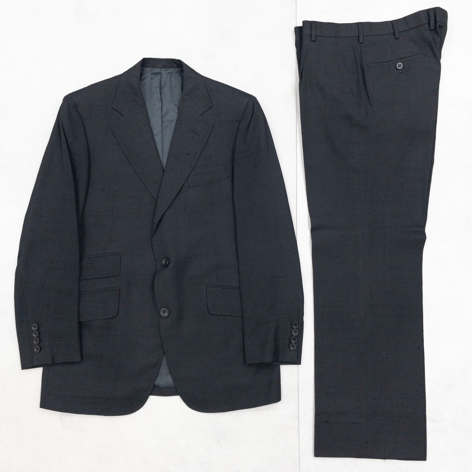 Turnbull&Asser ターンブルアンドアッサー スーツ セットアップ シルク ブラック イギリス製 メンズ 39/100 S b01621