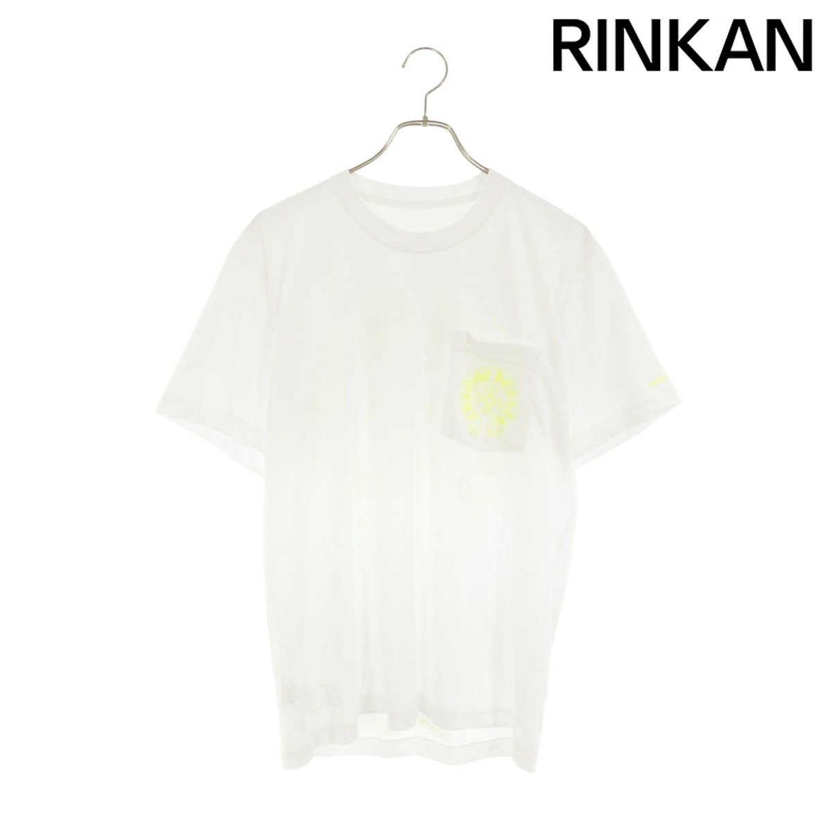 クロムハーツ Horseshoe Tee White Yellow バックホースシュープリントTシャツ メンズ M