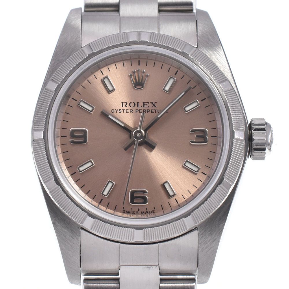 ロレックス ROLEX 76030 オイスターパーペチュアル Cal.2230 ピンク 自動巻き レディース 美品 箱・保証書付き 腕時計 M#148295