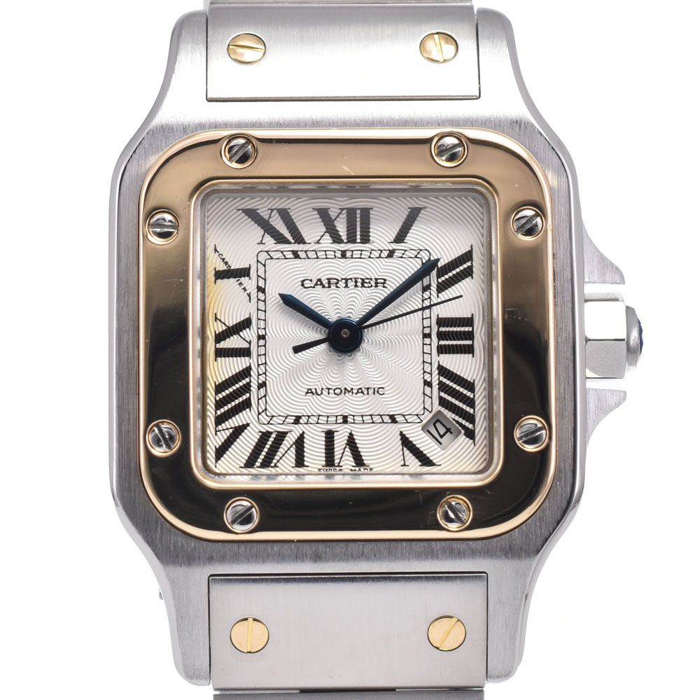 カルティエ CARTIER W20057C4 サントスガルベ SM SS/K18YG シャンパン 自動巻き レディース 良品 腕時計 M#147537