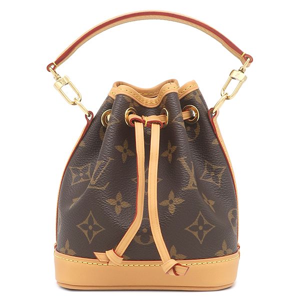 ルイヴィトン LOUIS VUITTON 2WAYバッグ ナノ ノエ モノグラムキャンバス モノグラム ゴールド金具 ショルダーバッグ ハンドバッグ 茶 M81266 RFID 【保存袋】【中古】