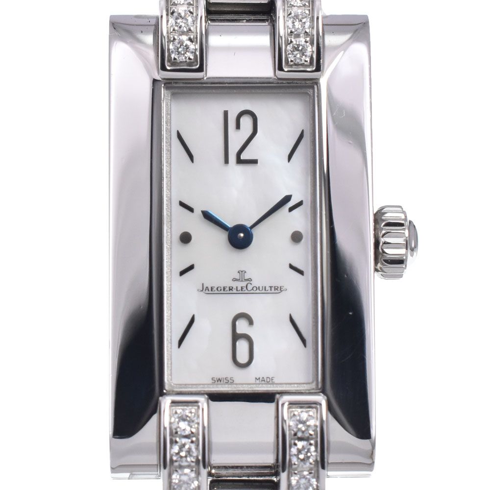 ジャガー・ルクルト JAEGER-LECOULTRE 460.8.08 イデアル ラグダイヤ ホワイトシェル クォーツ レディース 美品 箱付き 腕時計 M#148173