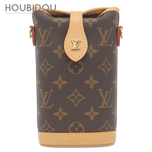 ルイヴィトン LOUIS VUITTON ショルダーバッグ フォールド ミー ポーチ モノグラムキャンバス モノグラム ゴールド金具 茶 ポシェット M80874 RFID 【保存袋】【中古】