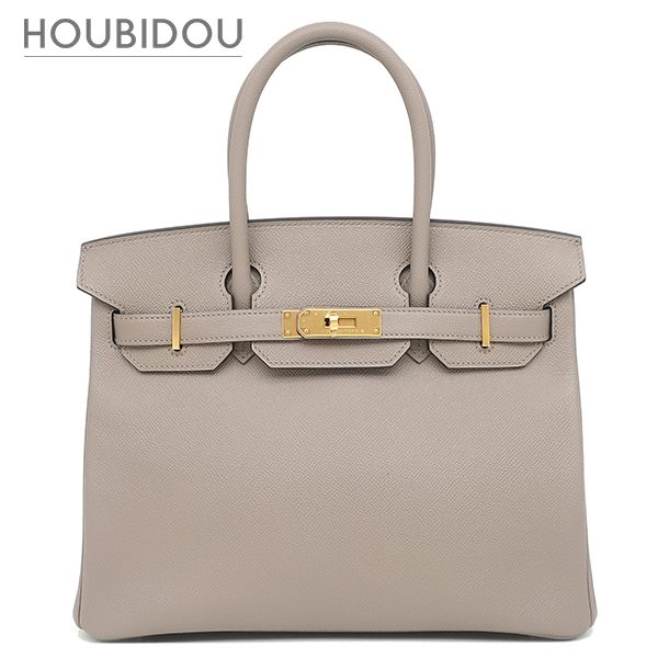 エルメス HERMES ハンドバッグ バーキン30 ヴォーエプソン グリアスファルト ゴールド金具 グレージュ C 【保存袋】【中古】