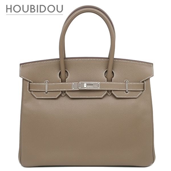 エルメス HERMES ハンドバッグ バーキン30 ヴォーエプソン エトゥープ シルバー金具 グレージュ □P 【保存袋】【中古】
