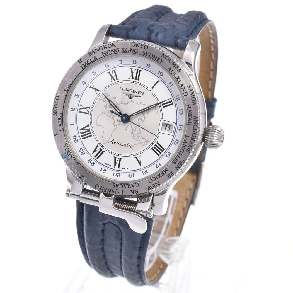 ロンジン LONGINES L2.610.4 リンドバーグ アワーアングル 美品 ロンジン LONGINES L2.610.4 リンドバーグ アワーアングル ホワイト