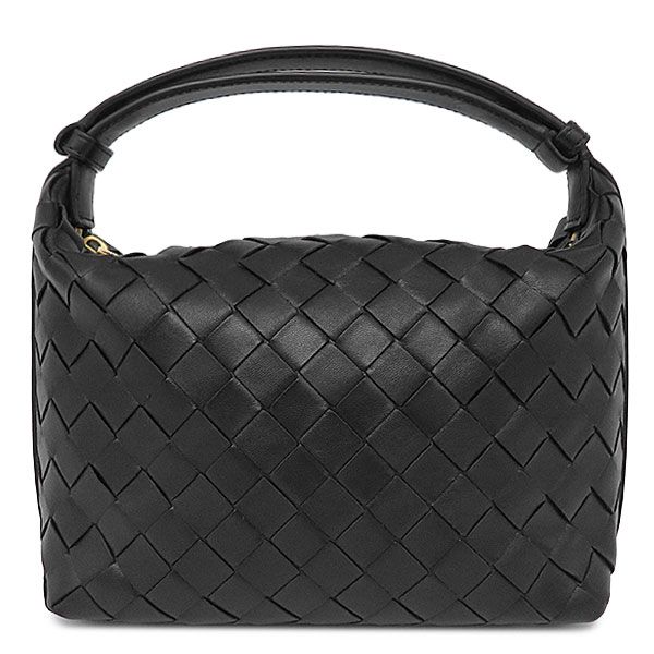ボッテガヴェネタ BOTTEGA VENETA ショルダーバッグ ウォレス カーフ ブラック ゴールド金具 ハンドバッグ 肩掛け 黒 【中古】