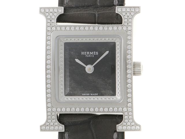 HERMES エルメス ウォッチ オプシディアン/Dベゼル 時計 HH4.230 腕時計 ステンレス クォーツ レディース【中古】431