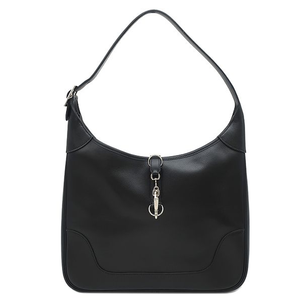 エルメス HERMES ショルダーバッグ トリム 35 リセ ブラック シルバー金具 黒 □F 【箱】【中古】