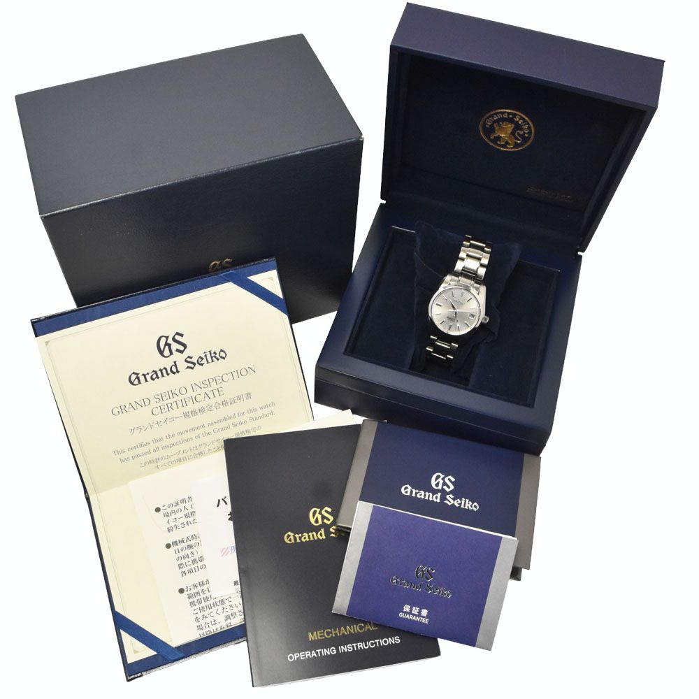 SEIKO SBGR051 グランドセイコー 自動巻き 良品 箱・保証書付き セイコー SEIKO SBGR051/9S65-00B0 グランドセイコー デイト シルバー