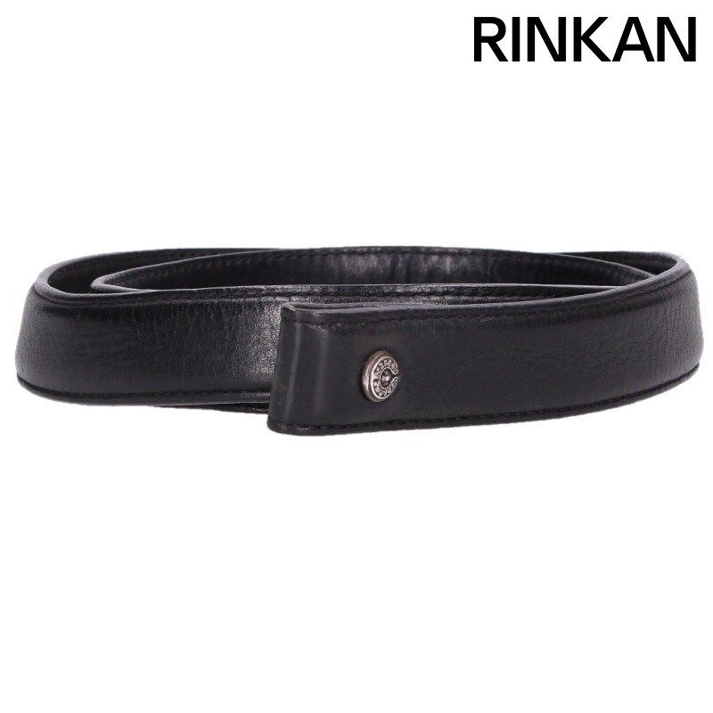 クロムハーツ 1.0 STRAP/1inchスクロールレーベルリベッツ レザーベルト メンズ 30
