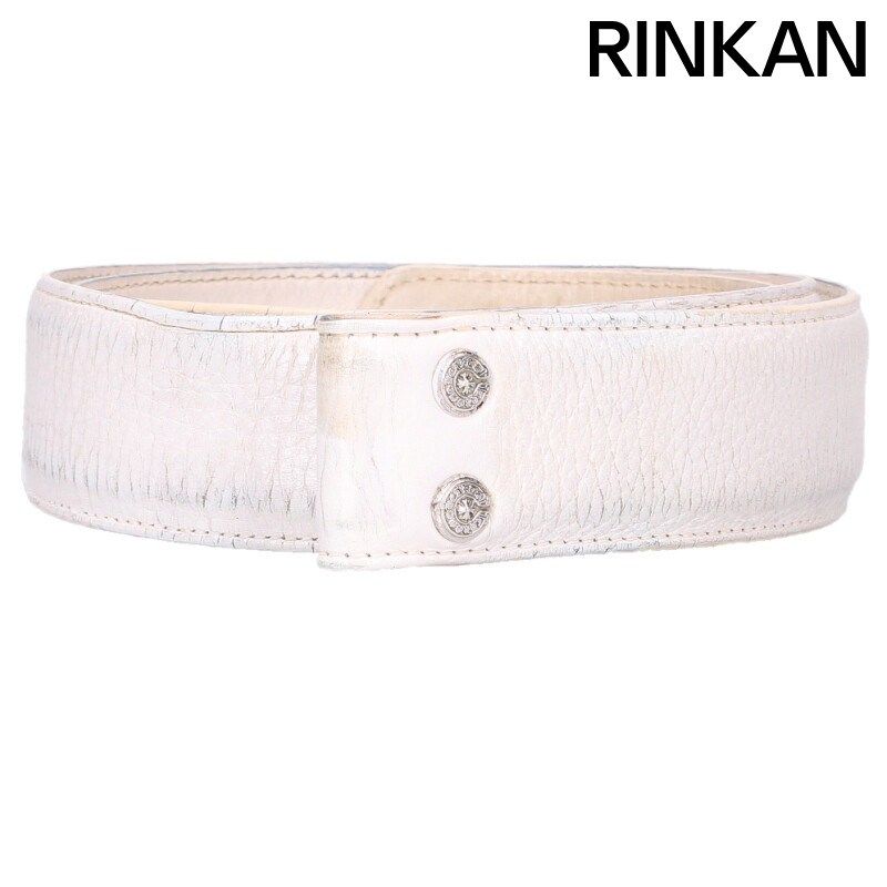 クロムハーツ 1.5 STRAP/1.5inchスクロールレーベルリベッツ レザーベルト メンズ 34
