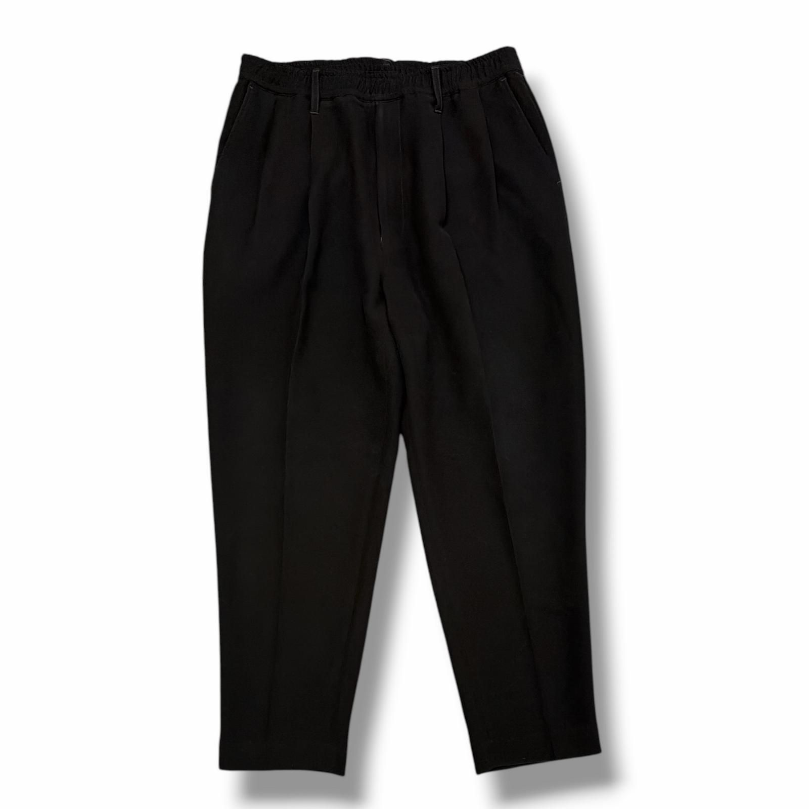 参考上代41,800円 N.HOOLYWOOD COMPILE WIDE TAPERED EASY SLACKS ワイドテーパードイージースラックス パンツ エヌハリウッド コンパイル PT07-095 ブラック 40 （18467M）