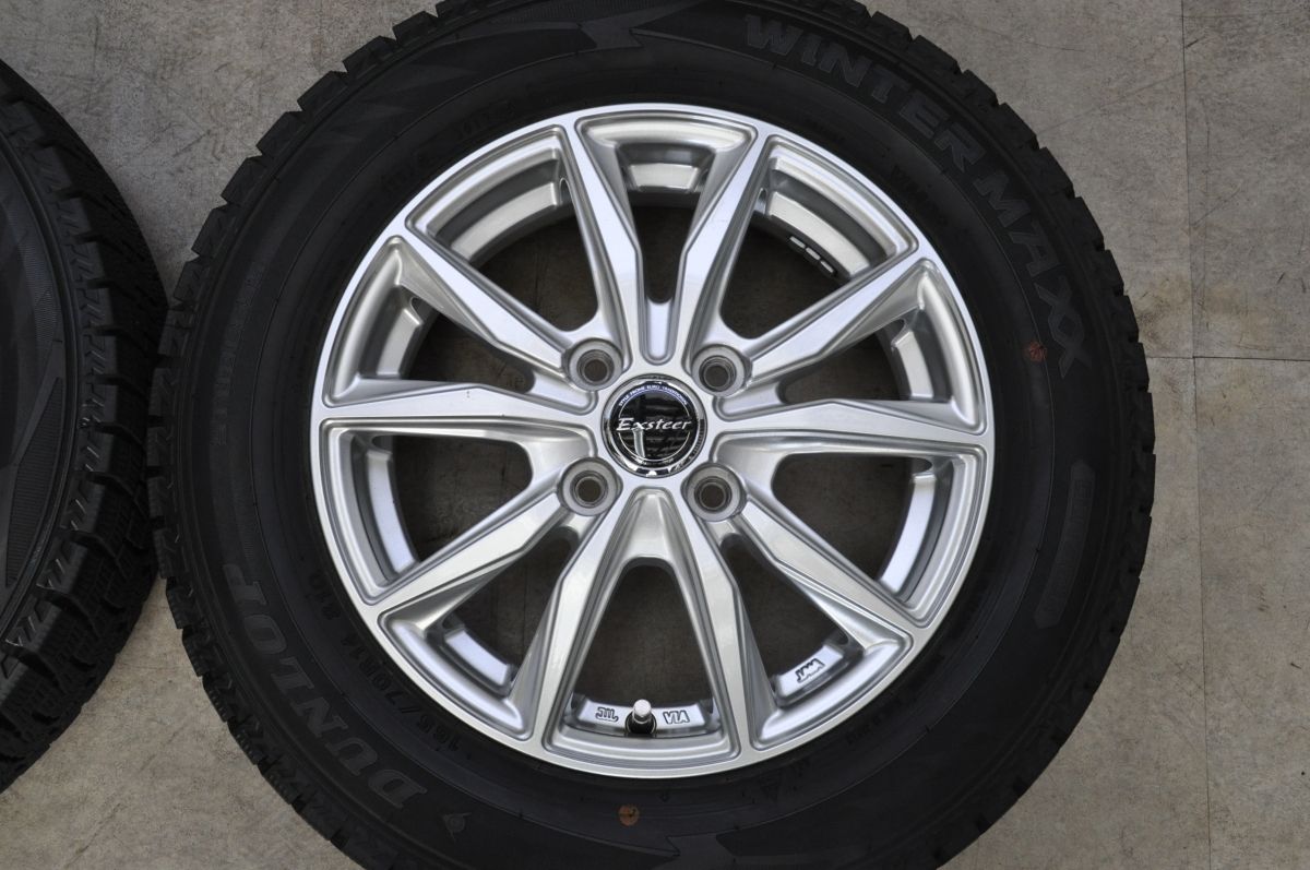 バリ溝】エクスター ST 14in 4.5J +45 PCD100 ダンロップ ウィンター
