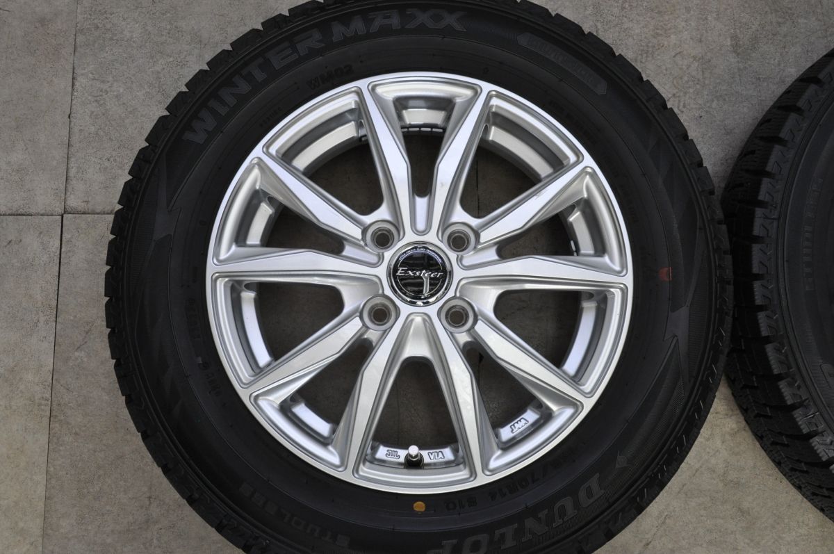 バリ溝】エクスター ST 14in 4.5J +45 PCD100 ダンロップ ウィンター