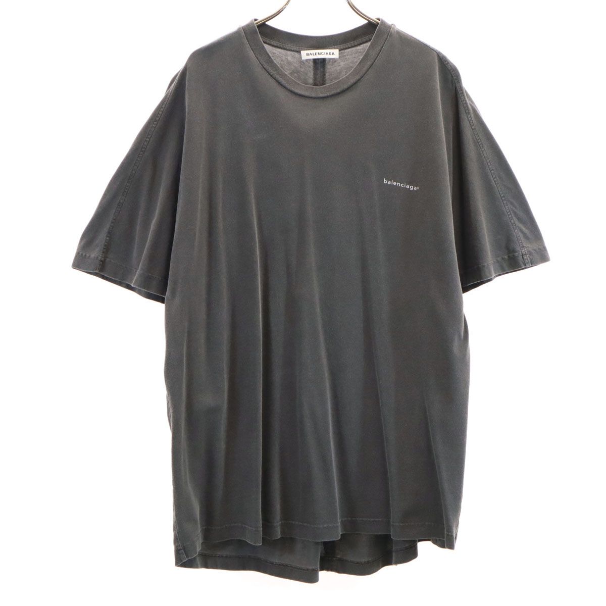 BALENCIAGA バレンシアガ ポルトガル製 半袖 Tシャツ XS チャコールグレー メンズ 古着