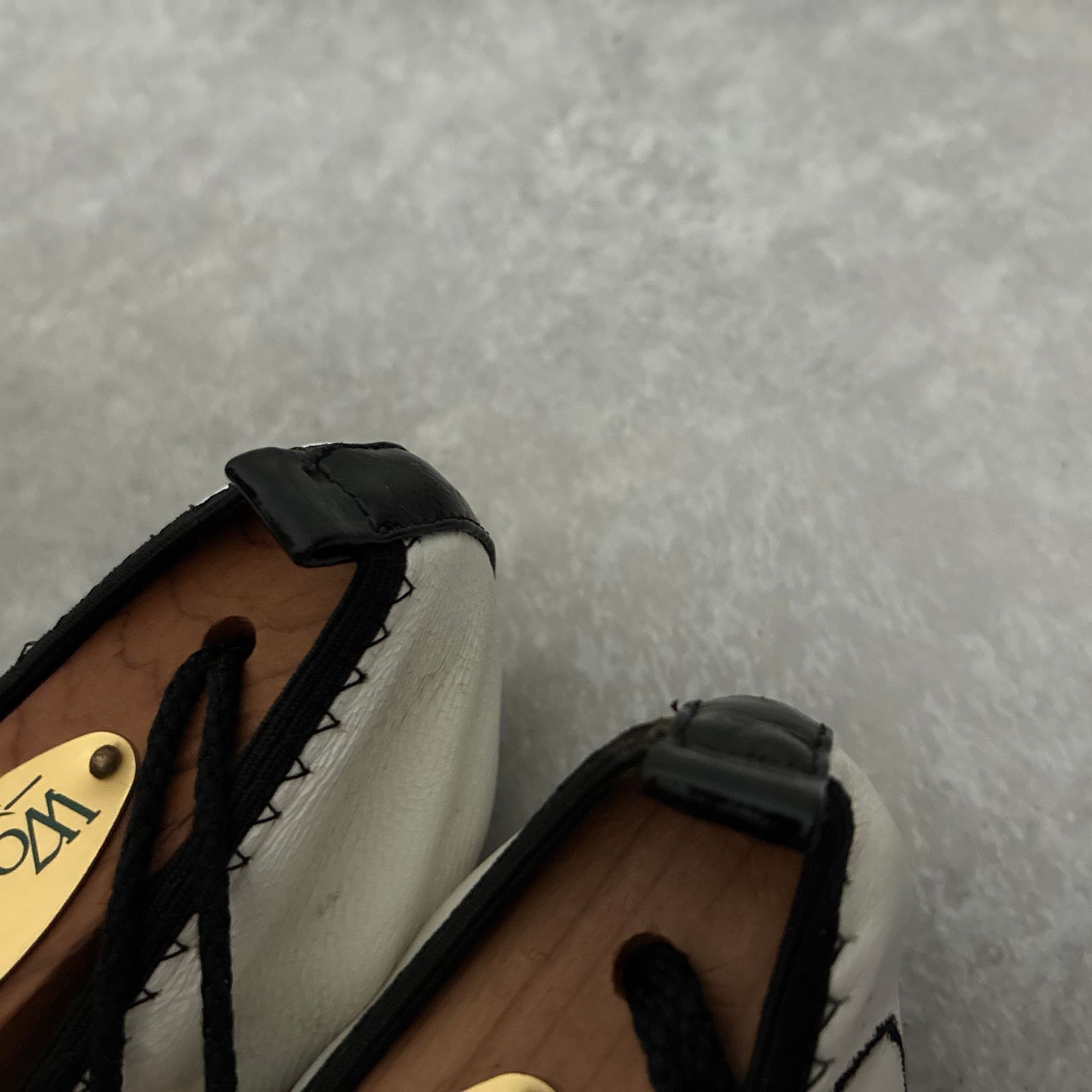 CHANEL フラワーコサージュ 本革レザー フラット パンプス バレエ