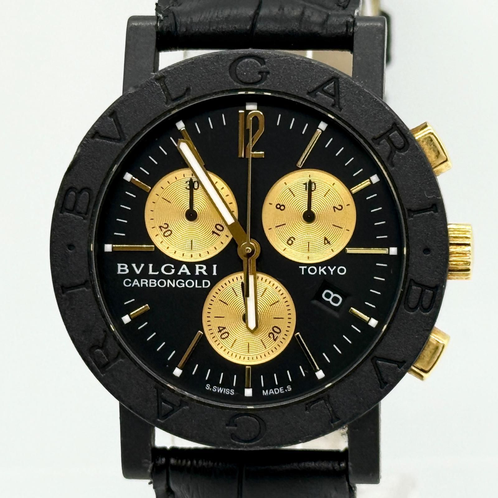 BVLGARI ブルガリ ブルガリブルガリ BB38CLCH ブラック QZ メンズ 腕時計 稼働品