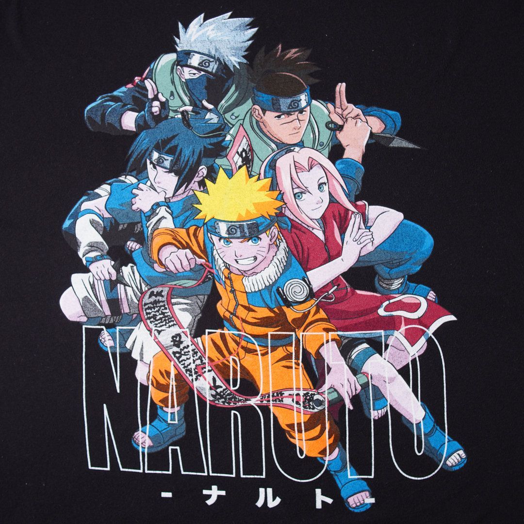 ナルト NARUTO Tシャツ 2XL ブラック キャラT アニメT 忍者 うずまき