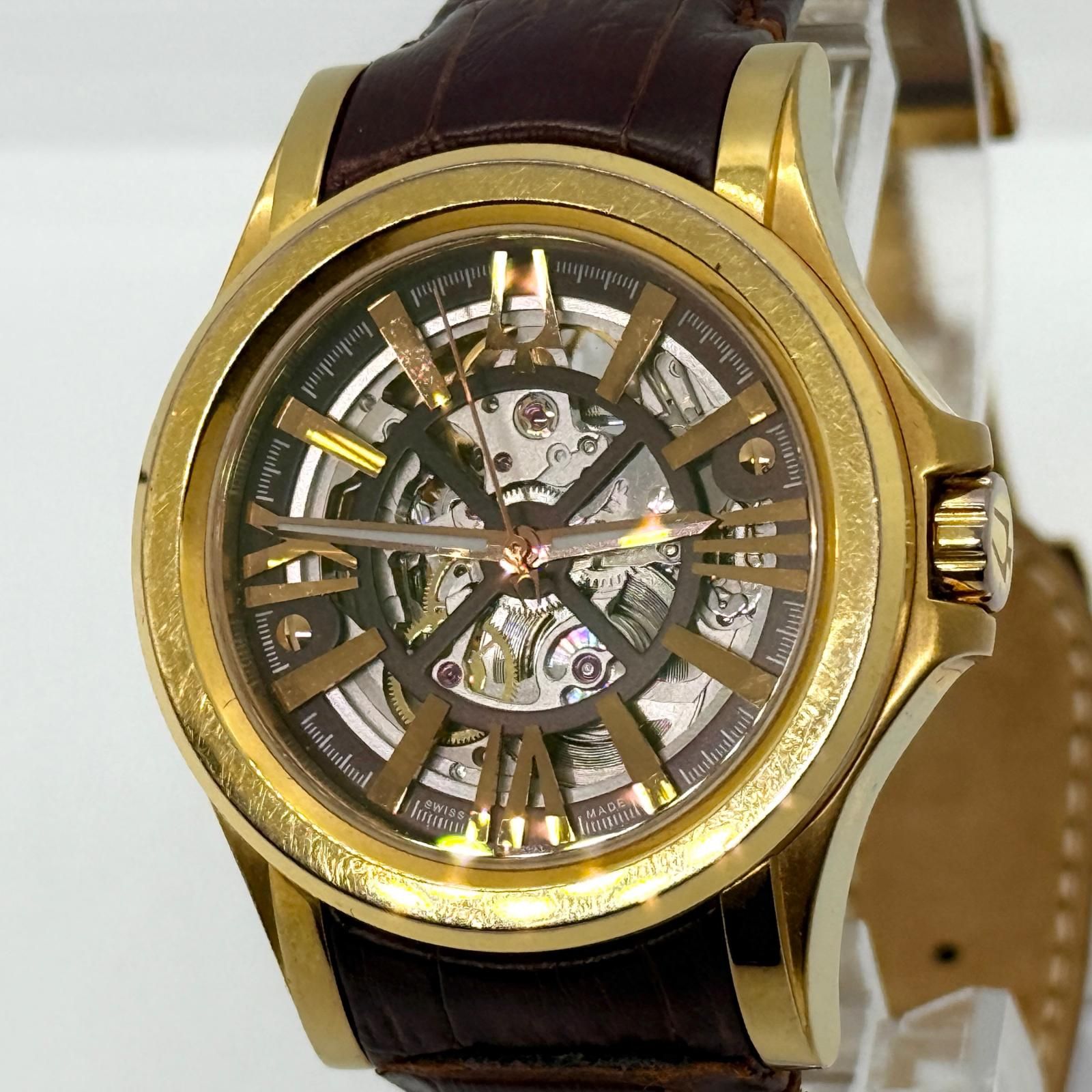 BULOVA ACCUTRON ブローバ・アキュトロン アキュ・スイス カークウッド C960856 スケルトン文字盤 AT メンズ 腕時計 稼働品