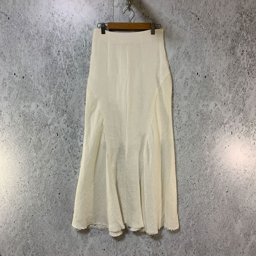 ETRE TOKYO エトレトウキョウ リネン ロングマーメイド スカート ホワイト Sサイズ □〇☆