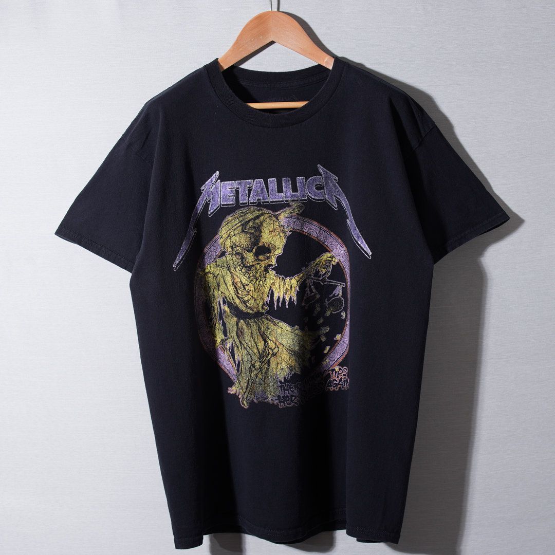 メタリカ　ライブTシャツ　Ｌ　LLICA 2013年アジアツアー メタリカ METALLICA Tシャツ L ブラック バンT ロックT Y2K ツアーT