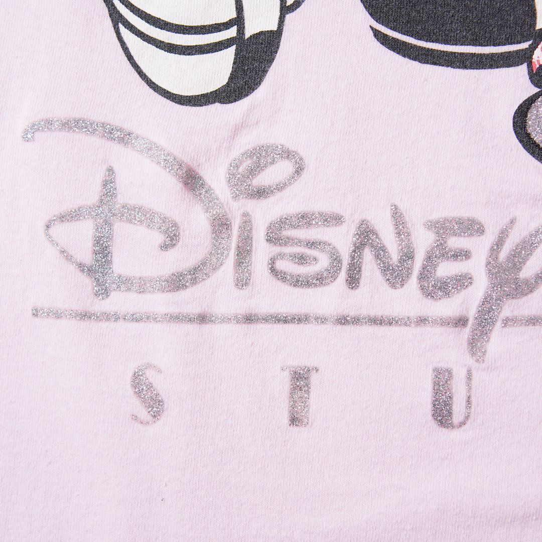 90s USA製 ディズニー Disney Tシャツ XL ライトピンク ユニセックス