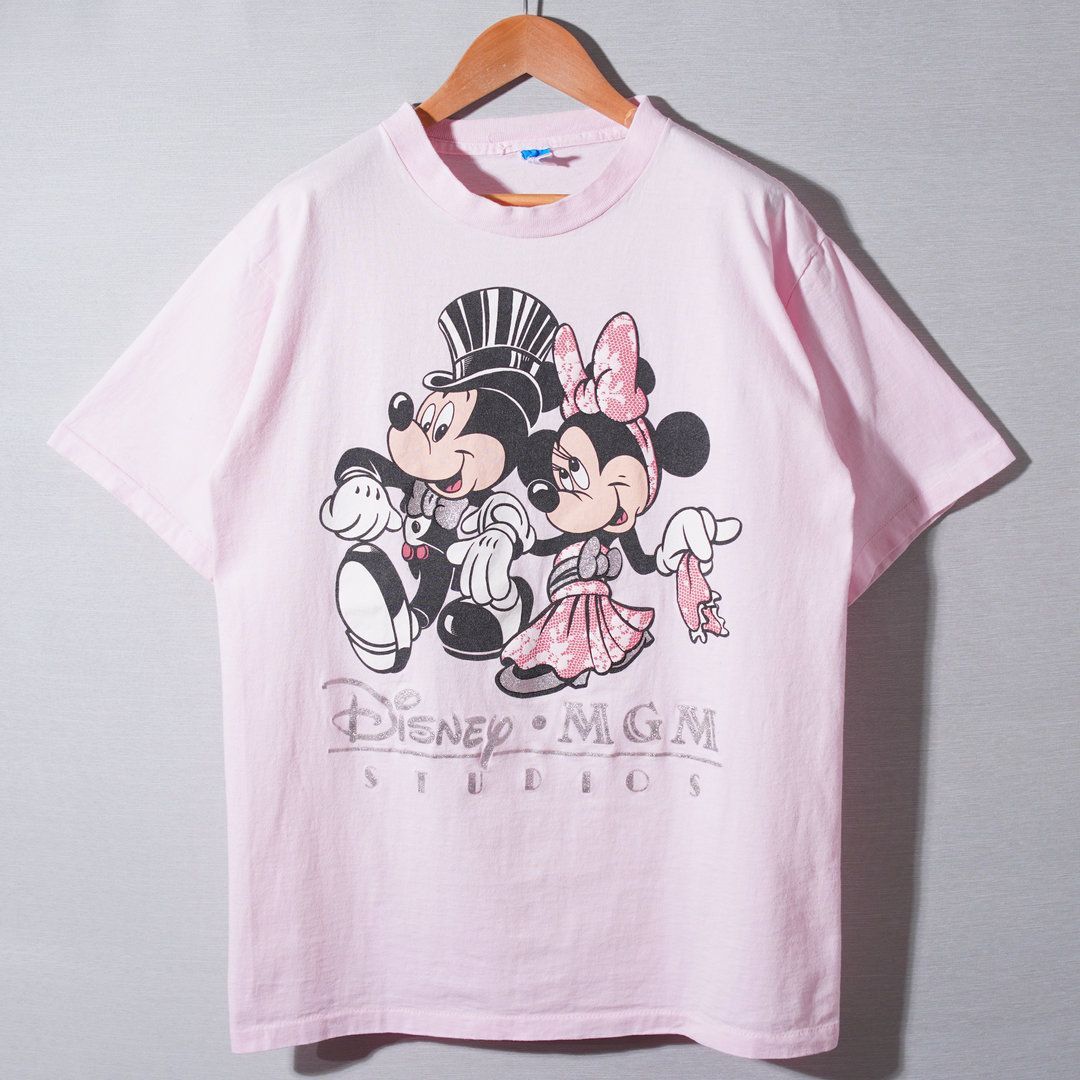 90s USA製 ディズニー Disney Tシャツ XL ライトピンク ユニセックス