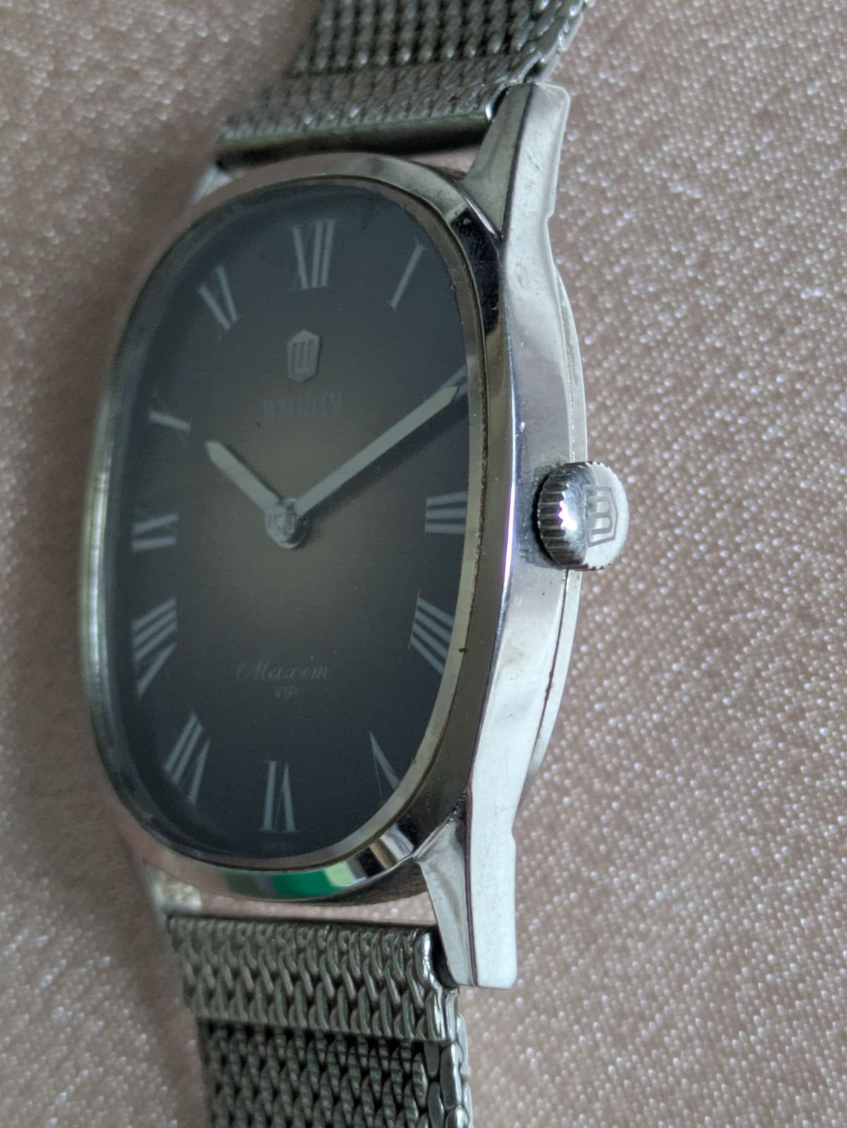 ⭐️稼働品⭐️ Waltham Maxim 手巻き時計 シルバー WALTHAM ウォルサム MAXIM VIP マキシムビップ 手巻き シルバー 腕時計