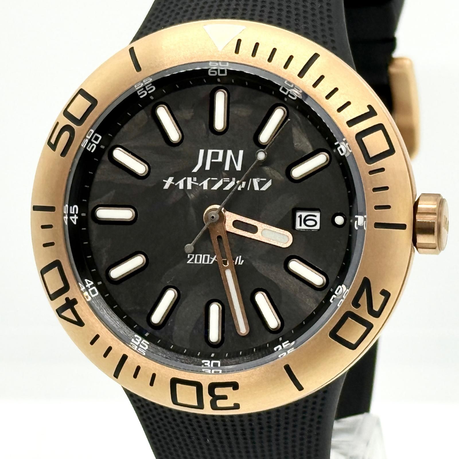 JPN メイドインジャパン シンカイ TI×カーボン TI×ラバー JPNW-002CRG グレー AT メンズ 腕時計 稼働品 40,820円