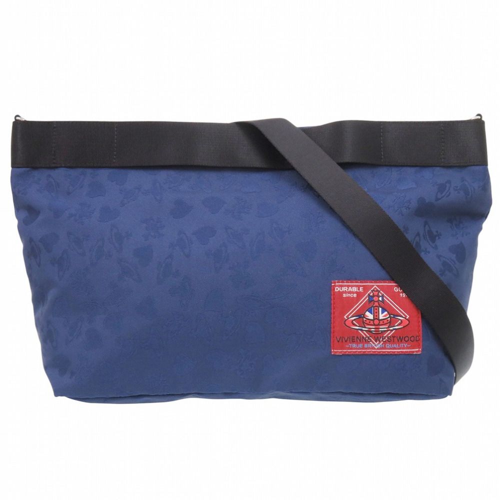 新品同様 ヴィヴィアンウエストウッド ORB ネイビー ショルダーバッグ 0437 Vivienne Westwood