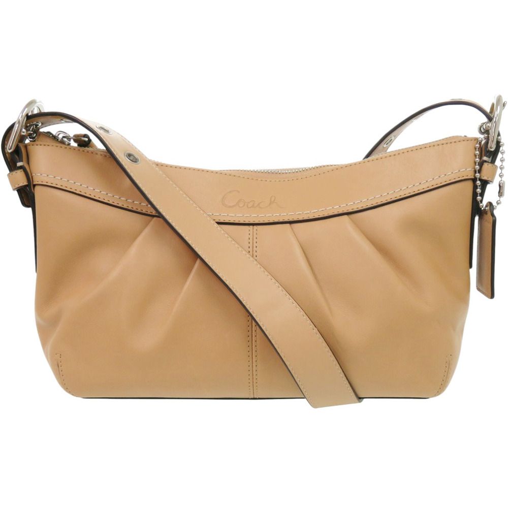 美品 コーチ レザー ブラウン ショルダーバッグ 茶 0770-1 COACH