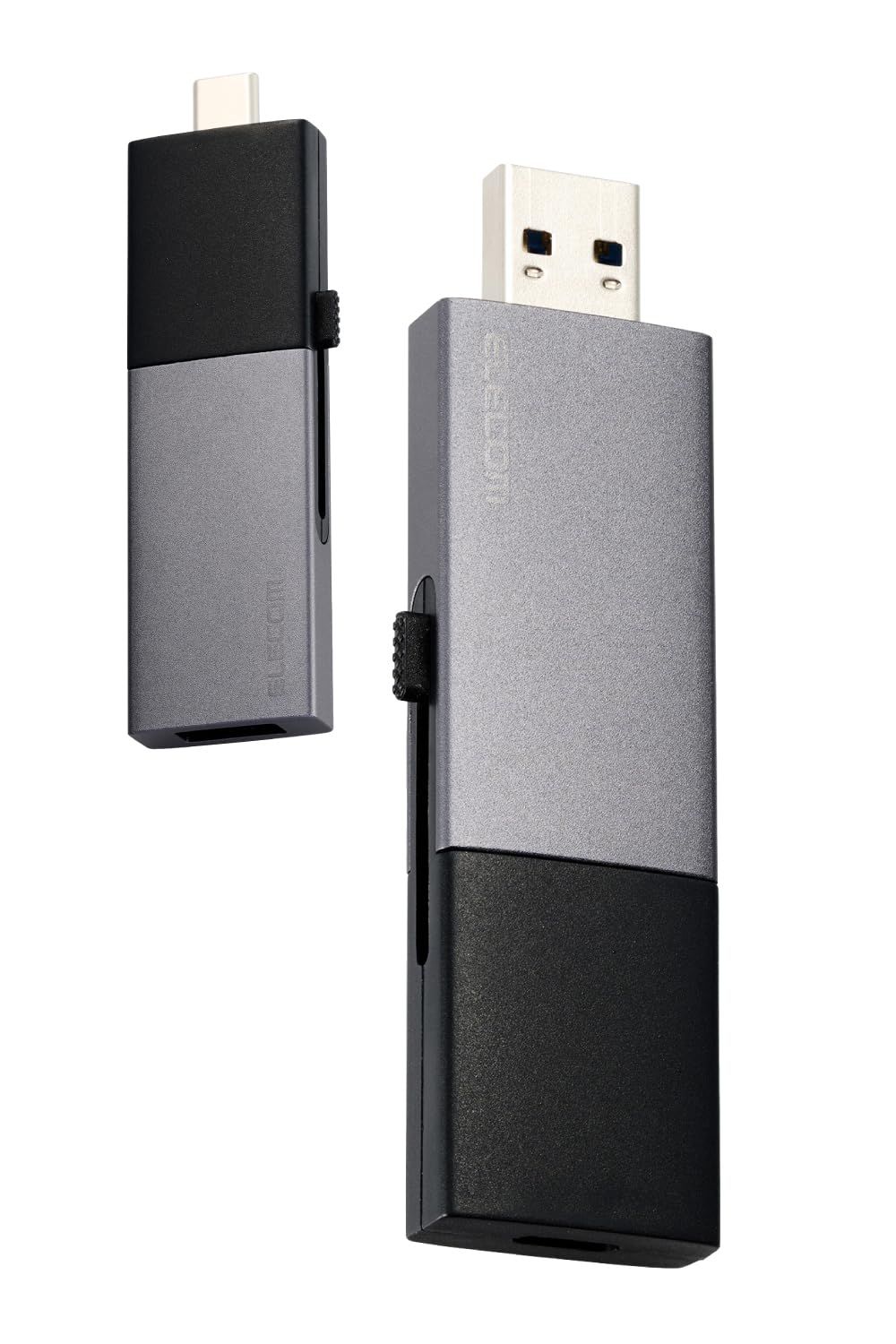 エレコム 外付けSSD 500GB USB3.2 (Gen2) 対応 スライド式 タイプC タイプA スライド切り替え ブラック ESD-EWC0500GBK [ブラック] [500GB]