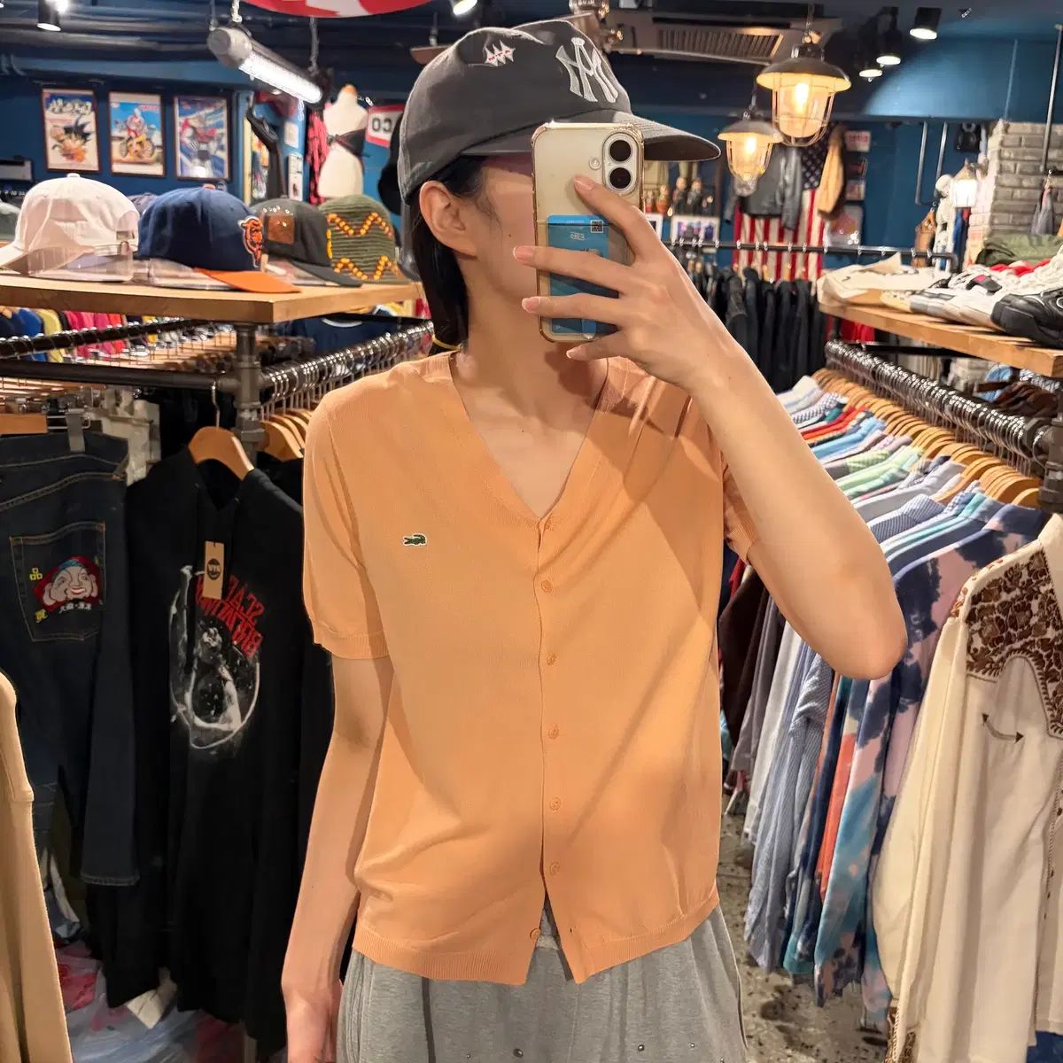 LACOSTE ラコステ Vネック 半袖 ニット