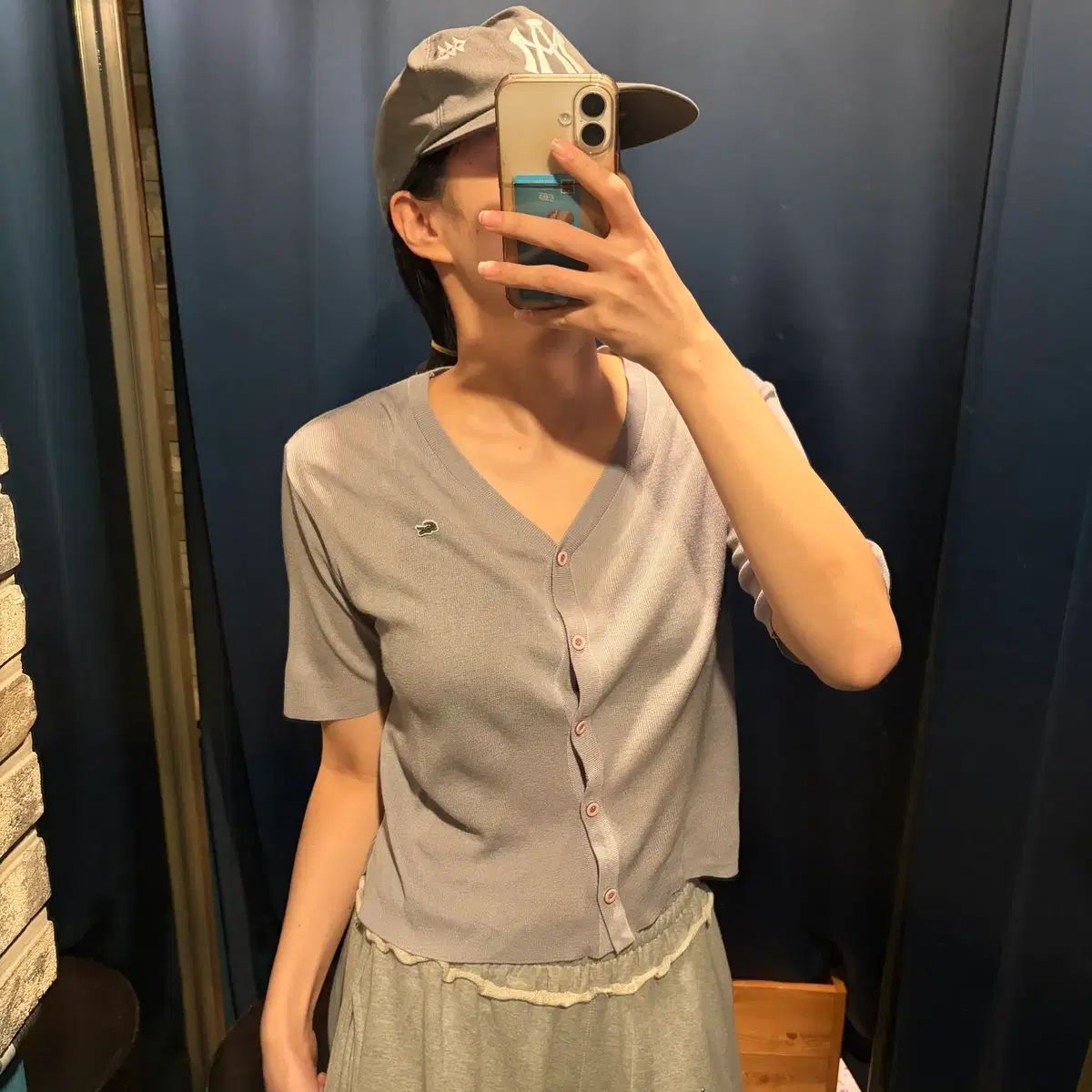 LACOSTE ラコステ スリット 半袖 ニット