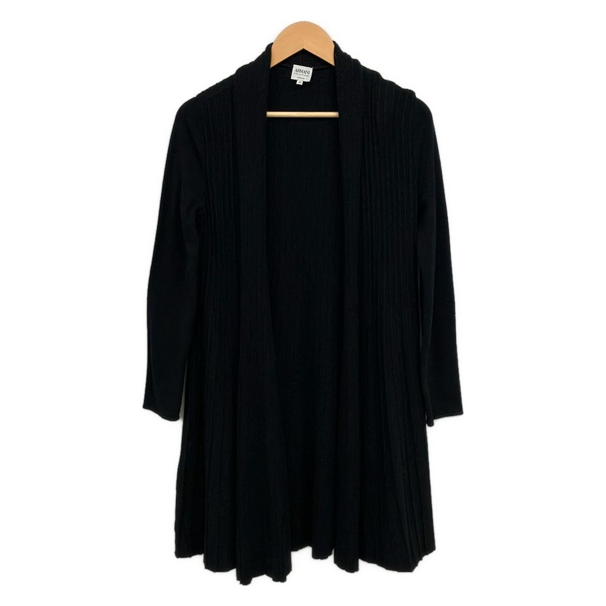 ARMANICOLLEZIONI(アルマーニコレッツォーニ) カーディガン サイズ42 M レディース美品 - 黒 長袖/ロング丈