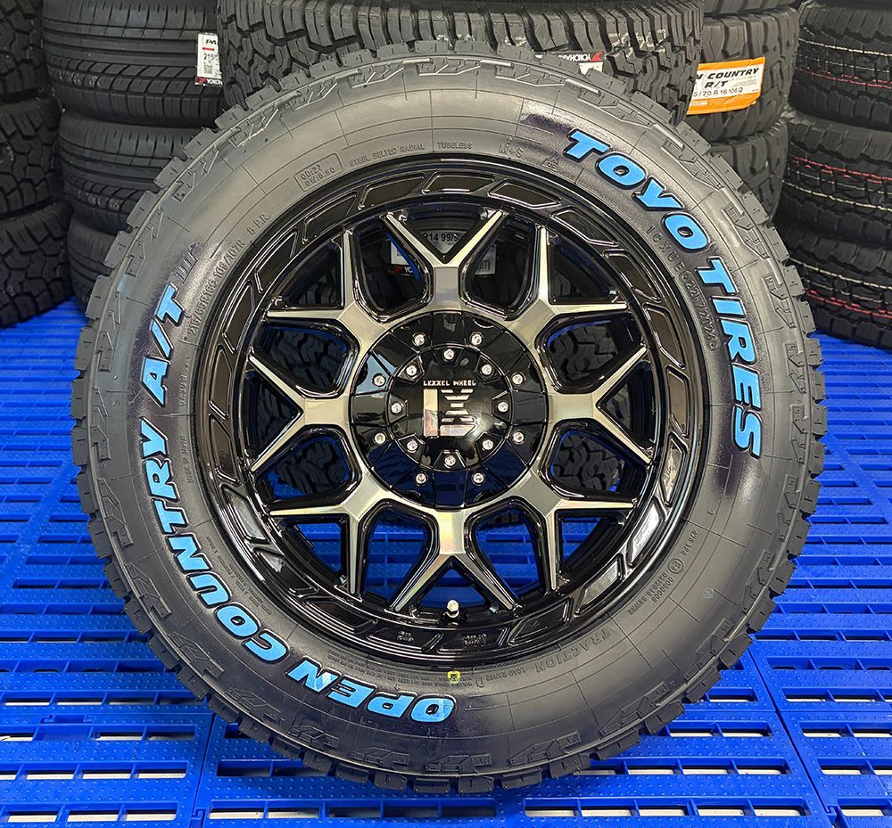 即納 LEXXEL 【InFerno】 ハイエース レジアスエース|トーヨー オープンカントリー AT3 215/65R16 新品 タイヤホイール 4本 16インチ