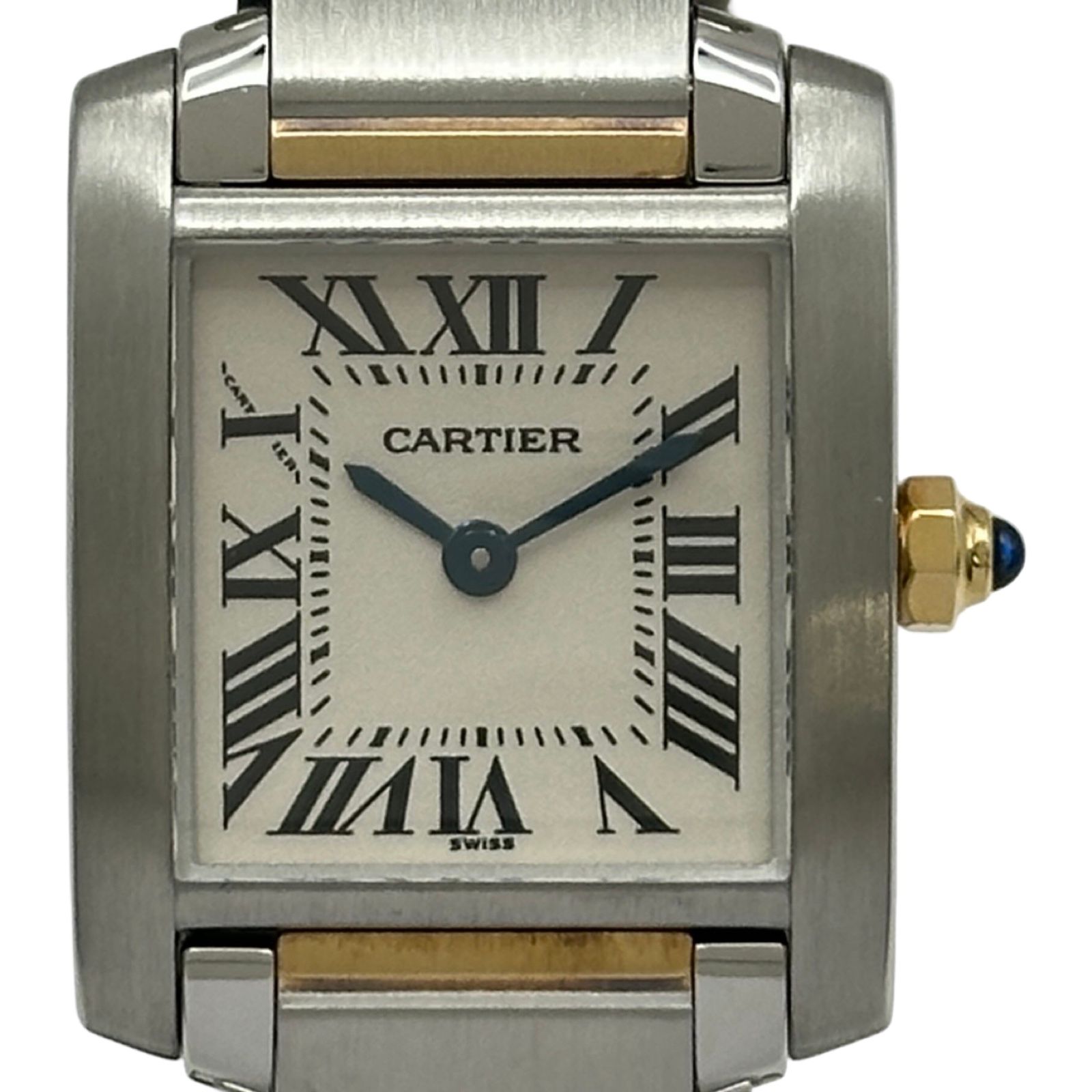 カルティエ Cartier タンクフランセーズSM W51007Q4 アイボリー ゴールド/ステンレススチール クオーツ レディース 腕時計